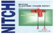 EC4 -  · PDF fileNITCHI EC4 Series electric chain hoists ... compared to the former EC-3M Series, the noise levels of the EC4 Series are 3 to 10 Decibels ... Useful Manual