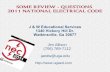 SOME REVIEW - QUESTIONS 2011 NATIONAL ELECTRICAL CODE Files/150 Questions.pdf · SOME REVIEW - QUESTIONS 2011 NATIONAL ELECTRICAL CODE ... Where is this in the NEC? ... Connection