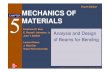 Fourth Edition MECHANICS OF MATERIALS - Hacettepeyunus.hacettepe.edu.tr/~boray/5_beams [Compatibility Mode].pdf · MECHANICS OF Fourth Edition MECHANICS OF MATERIALS CHAPTER Ferdinand