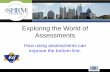 Exploring the World of Assessments - c.ymcdn.comc.ymcdn.com/sites/ · PDF fileTypes of Assessments • Basic Behavior Assessments – DISC – Extended DiSC – PI (Predictive Index)