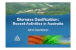 Biomass · PDF file– Converting wheat and straw waste to biochar and ... BIGchar are looking at other tehnology ... • Recent biomass gasification work at CSIRO occurred via a number