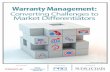 Warranty Management - Tata Consultancy Servicesinfo.tcs.com/rs/tcs/images/Warranty_Management_Solutions_Oracle_… · warranty—the buyer is entitled to repair or replacement from