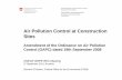 Air Pollution Control at Construction Sites - UNECE · PDF fileAir Pollution Control ... other testing centres and certification bureaux is currently in progress. Air Pollution Control