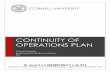 CONTINUITY OF OPERATIONS PLAN - Emergency · PDF fileTo report an EMERGENCY call 911 To report a campus emergency to Cornell Police using a cellular phone call (607)255-1111. CONTINUITY