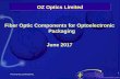 PPT0010 - Fiber Optic Components for Optoelectronic  · PDF filePRIVATE AND CONFIDENTIAL 1 OZ Optics Limited Fiber Optic Components for Optoelectronic Packaging June 2017