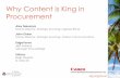 Why Content is King in Procurement - SIGsig.org/docs2/S25_Why_Content_is_King_in_Procurement_EdgeVerv… · Why Content is King in Procurement Alex Mesanza ... client relationship