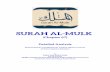 SURAH AL-MULK - REFLECTIONS Home Page SURAH AL-MULK.pdf · Quran, Allah indicates that He created the human to be His trustee on earth. This is actually an ... no power over me; he