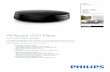 All-Round DVD Player - Philips · PDF fileAll-Round DVD Player ... ProReader Drive lets you enjoy your movies and videos worry-free. Even when old discs get ... avi, DivX, mpeg, mpg: