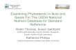 Examining Phytosterols In Nuts and Seeds For The USDA ... · PDF fileExamining Phytosterols In Nuts and Seeds For The USDA National Nutrient Database for Standard Reference Robin Thomas,