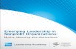Emerging Leadership in Nonprofit Organizations - CCL · PDF fileEmerging Leadership in Nonprofit Organizations: Myths, Meaning, and Motivations. ... the strategies that work in for-profit