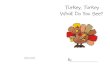 Turkey, TurkeyTurkey, Turkey What Do You See ... - …jbonzer.com/TurkeyTurkeyCbyjudybonzer.pdf · Turkey, TurkeyTurkey, Turkey What Do You See?What Do You See? ... Turkey, Turkey