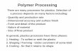 polymer processing - Chulalongkorn University: Faculties ...pioneer.netserv.chula.ac.th/~sanongn1/processing.pdf · Polymer Processing. Thermoplastics start as regular pellets or