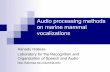 Audio processing methods on marine mammal vocalizationsxanadu/talks/IMMRAC/immrac.pdf · Audio processing methods on marine mammal vocalizations Xanadu Halkias Laboratory for the
