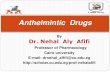 ANTHELMINTIC DRUGS - cuscholar.cu.edu.eg/nehalafifi/files/anthelmintic_drugs.pdf · Anthelmintic Drugs ... Triclabendazole , Mebendazole, Oxfendazole , ... dosing of sheep and 14