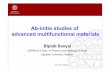 Ab-initio studies of advanced multifunctional · PDF fileNSC 09, Linköping 1 Biplab Sanyal UPPMAX & Dept. of Physics and Materials Science Uppsala University, Sweden Ab-initio studies