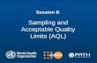 Sampling and Acceptable Quality Limits (AQL) - · PDF fileSampling and Acceptable Quality Limits (AQL) Objectives • Understand what you can infer from sample testing • Understand