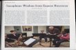 woodwindshelp.weebly.comwoodwindshelp.weebly.com/uploads/2/3/7/9/23791000/sax_wisdom.pdf · Saxophone Wisdom from Eugene Rousseau t has been nearly fifty years since Eugene Rousseau