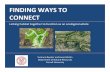 FINDING WAYS TO CONNECT - Onondaga County, New · PDF fileFINDING WAYS TO CONNECT ... • Local Linkages do not exist in isolation ... SmallSmall toto LargeLarge areare EntwinedEntwined