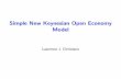 Simple New Keynesian Open Economy Modelfaculty.wcas.northwestern.edu/.../open_economy... · Outline • Standard Simple Closed Economy Model • Extend Model to Open Economy — Equilibrium