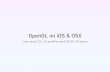 OpenGL on iOS  OSX - Nathanael   on iOS  OSX Low-level GL, SceneKit, and GLSL Shaders. OpenGL. OpenGL • OpenGL and GLKit bundled with Xcode. OpenGL