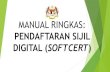 PENDAFTARAN SIJIL DIGITAL - efs.  · PDF fileUntuk memohon sijil digital Layari   Klik pada : Perkhidmatan->Permohonan Sijil Digital Individu