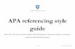 APA referencing style - CHCchc.edu.au/.../REFERENCING_GUIDE_APA_15_10_14.pdf · APA referencing style ... x Between elements of a reference entry, APA style uses full ... Intrinsic