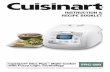INSTRUCTION & RECIPE BOOKLET - · PDF fileINSTRUCTION & RECIPE BOOKLET Cuisinart® Rice Plus™ Multi-Cooker with Fuzzy Logic Technology FRC-800 For your safety and continued enjoyment