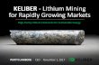 KELIBER Lithium Mining for Rapidly Growing Markets - …mb.cision.com/Public/14755/2380264/81d615394a4fe3dd.pdf · KELIBER - Lithium Mining for Rapidly Growing Markets ... This document