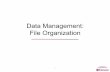 Data Management: File Organization - MIT · PDF filestructure of information ... Descriptive • Consistent ... – Mayhelp to identify files using your system’s full-text