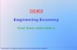GE403 Engineering Economy - KSU Facultyfac.ksu.edu.sa/sites/default/files/Ch01.pdf · Principles of Engineering Economic Analysis, 5th edition GE403 Engineering Economy First Term