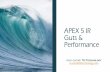 APEX 5 IR Guts & Performance - TH TECHNOLOGY · PDF fileTH Technology About Me Karen Cannell ~ TH Technology •Mechanical/SW Engineer - Analyzed, designed, developed, converted, upgraded,