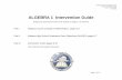ALGEBRA 1 Intervention Guide - ALSDE Home Prevention/Algebra I... · ALGEBRA 1 Intervention Guide ... distance, uniform motion, and ... Designing models of application-based problems