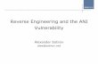 Reverse Engineering and the ANI  · PDF fileReverse Engineering and the ANI Vulnerability Alexander Sotirov alex@sotirov.net. Introduction ... attack vectors and packet signatures