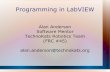 Programming in LabVIEW - Indiana FIRST · PDF fileProgramming in LabVIEW Alan Anderson ... Execution occurs when data is ready ... FRC Dashboard Project template