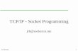 TCP/IP - Socket Programming - Web Services Overviewweb.cecs.pdx.edu/~jrb/tcpip/lectures/pdfs/sockets.pdf · TCP/IP - Socket Programming jrb@socket.to.me. Jim Binkley 2 sockets - overview