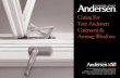 Caring For Your Andersen Casement & Awning Windows · PDF fileCaring For Your Andersen ® Casement & Awning Windows ... • Tape glass edge with ... Never clean up paint or stain on