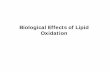 Biological Effects of Lipid Oxidation - Iowa State Universityduahn/teaching/Lipid oxidation/Biological... · Biological Effects of Lipid Oxidation. ... Antioxidant defense system.