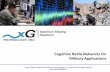 Spectrum Sharing Solutions - xG · PDF fileSpectrum Sharing Solutions ... (push/receive mobile video and video ... • Self-Optimizing- uses Dynamic Spectrum Access technology to maximize