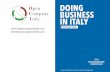 DOING BUSINESS IN ITALY - Open Company Italyopencompanyitaly.com/doing_business_in_italy.pdfINVESTMENT GUIDE DOING BUSINESS IN ITALY info@opencompanyitaly.com Source: Ministry of Economic