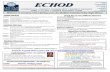 ECHODECHOD -   · PDF fileDr. harles Asher Small, ... author of a recent book on the impact of the Shoah on psychoanalysis, ... The prophet Malachi reveals how the Geula, the Fi