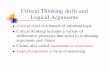 Critical Thinking skills and Logical Argumentscs.armstrong.edu/rasheed/CSCI2070/slides6.pdfCritical Thinking skills and Logical Arguments Critical think is a branch of informal logic