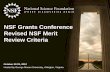 NSF Grants Conference Revised NSF Merit Review Criteria · PDF fileNSF Grants Conference Revised NSF Merit Review Criteria October 22-23, ... – Five Elements ... potential to benefit