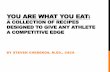 YOU ARE WHAT YOU EAT - WordPress.com Are What You Eat is exactly what it states it is: a collection of recipes designed to give any athlete a competitive edge. This book is a culmination