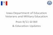 Iowa Department of Education Veterans and Military · PDF fileIowa Department of Education Veterans and Military Education ... based upon a parent’s death. ... ―On‐the Job Training