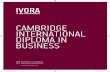 Cambridge international diploma in business - · PDF fileCambridge international diploma in business - Full diploma CertiFiCate sastoji od pet ispita, koji su podjeljeni u dvije kategorije.