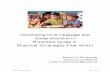Developing Oral Language and Comprehension in … Oral Language in PreK...Developing Oral Language and Comprehension in ... to assess and develop both vocabulary and comprehension.