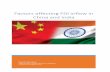 Factors affecting FDI inflow in China and India · PDF fileFactors affecting FDI inflow in China and India ... which began in 1991 in India and in 1992 in China. The study is ... (10