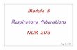 Module B Respiratory Alterations NUR 203 - · PDF fileModule B Respiratory Alterations ... Laser Surgery Tumor reduced or ... (early lesion) resected through laryngoscope Normal/hoarse