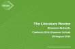 The Literature Review - Welcome to AISNSW Action... · The Literature Review ... A form of annotated bibliography may help ... cohesive devices (although, however etc.)