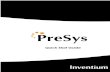PreSys Quick Start Guide - · PDF fileexisting MCAE solver input files into the empty database. Importing CAD Data ... STEP, CATIA V4 and V5, UG NX, ... PreSys Quick Start Guide 7